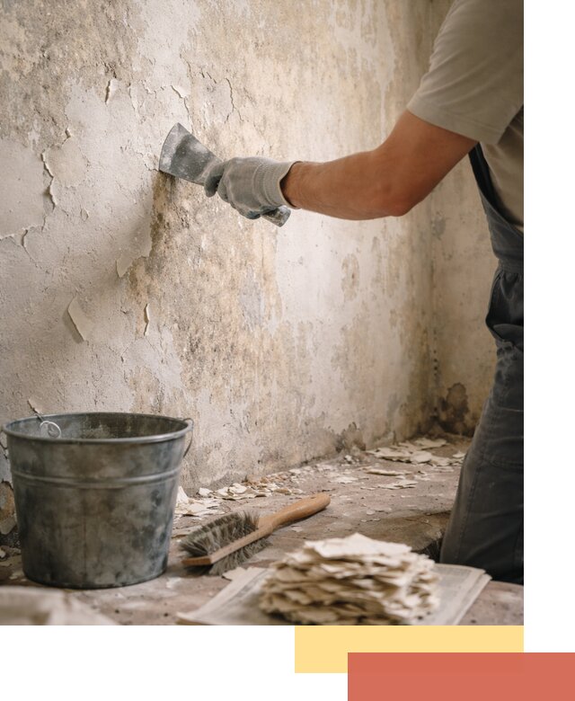 Удаление старой краски со стен в Королев качественно и быстро