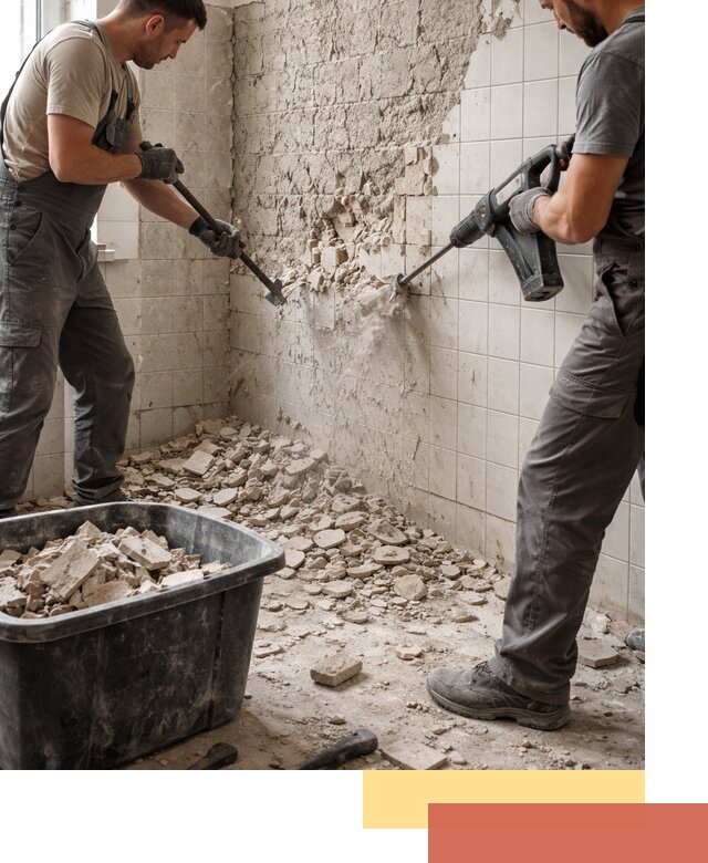 Демонтаж плитки со стен в Королев быстро и аккуратно