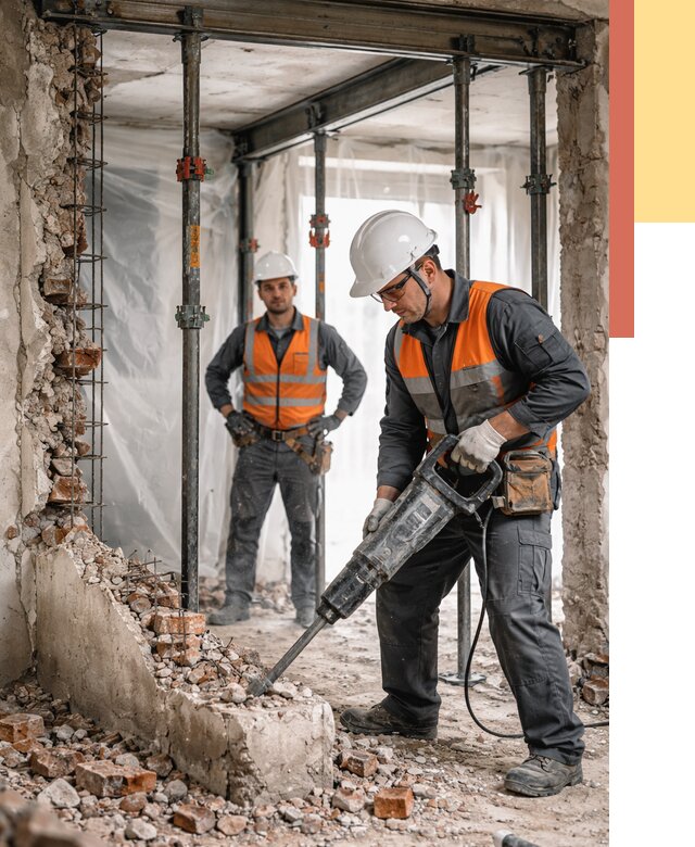 Снос несущих стен в Королев от 10657 руб. — демонтаж несущей стены под ключ | ОТДЕЛОЧНИК-Кор