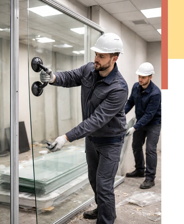 Демонтаж стеклянных перегородок в Королев от 3327 руб. — быстро и недорого | ОТДЕЛОЧНИК-Кор