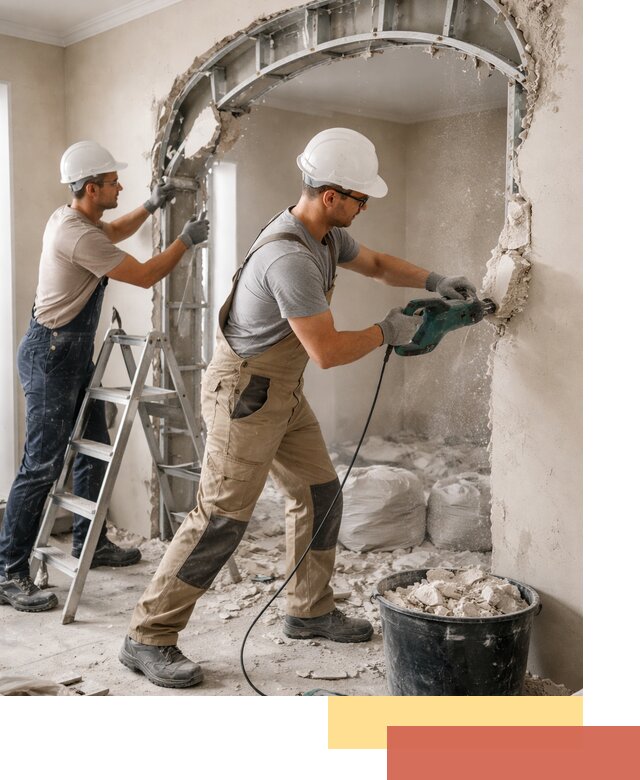 Демонтаж гипсокартонной арки в Королев быстро и аккуратно