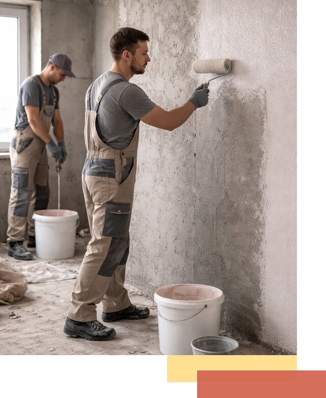 Нанесение бетоноконтакта на стены в Королев для последующей отделки