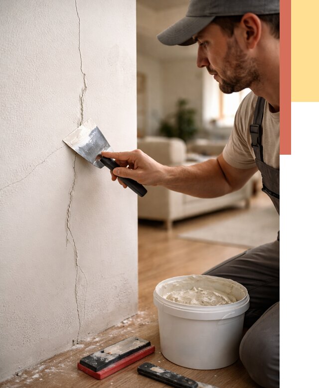 Заделка трещин и сколов в Королев от 2547 руб. — быстро и недорого | ОТДЕЛОЧНИК-Кор