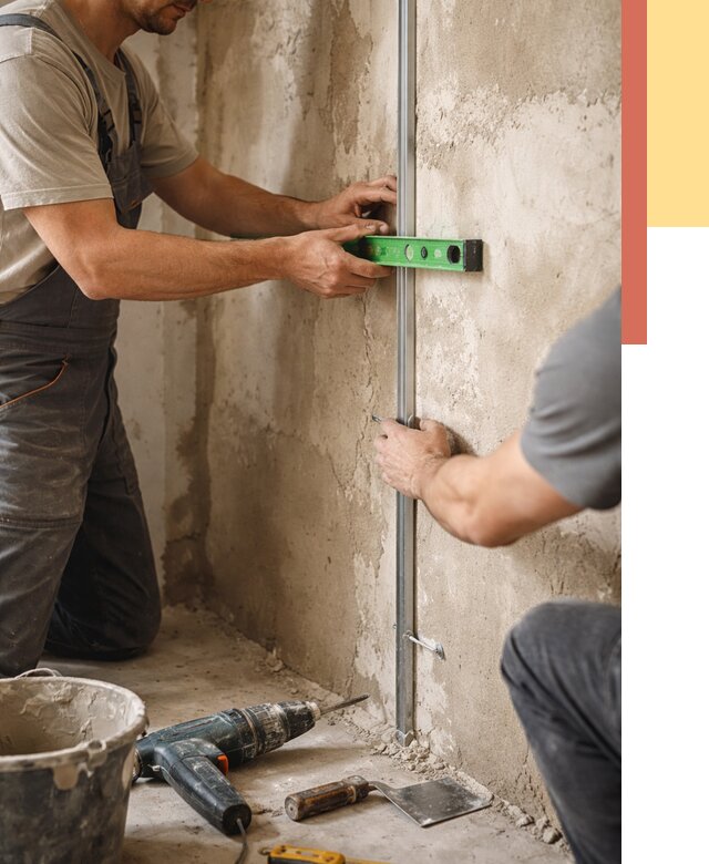 Установка штукатурных маяков в Королев от 7278 руб. — быстро и недорого | ОТДЕЛОЧНИК-Кор