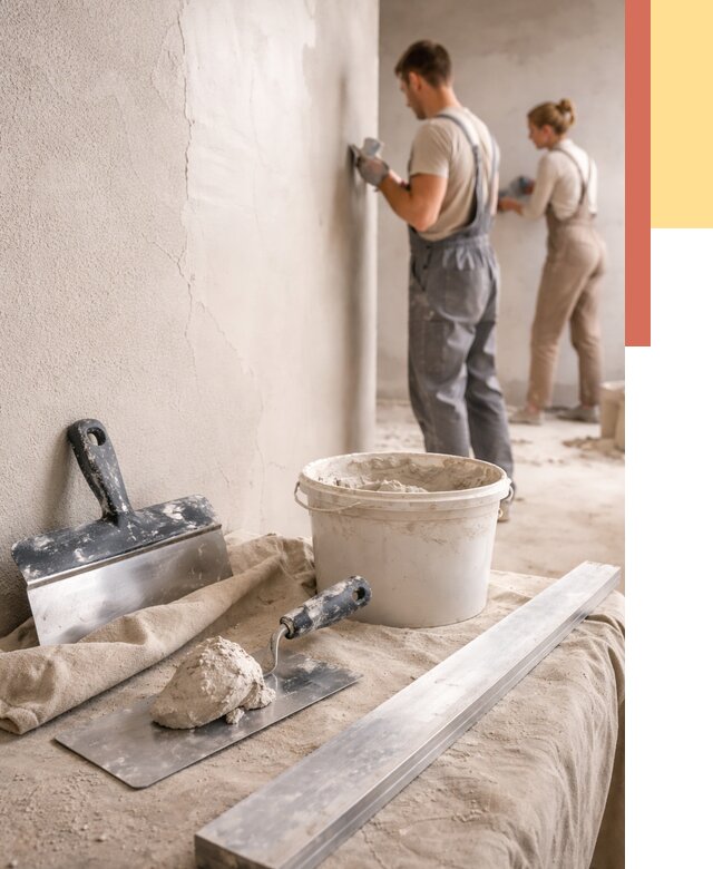 Штукатурка стен гипсовая в Королев от 4679 руб/м2 — быстро и недорого | ОТДЕЛОЧНИК-Кор