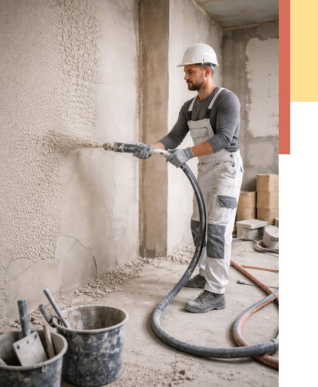 Машинная штукатурка стен в Королев под ключ от 6758 руб./м2 | ОТДЕЛОЧНИК-Кор