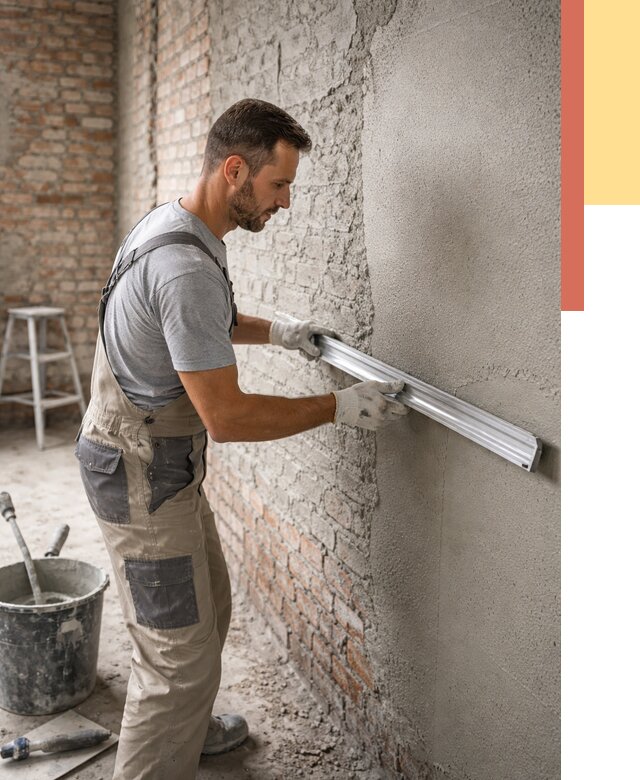 Штукатурка кирпичных стен в Королев от 4679 руб/м2 — быстро и недорого | ОТДЕЛОЧНИК-Кор