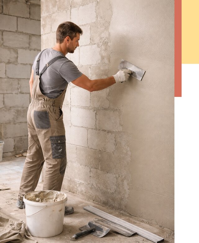 Штукатурка стен из газобетона в Королев от 2183 руб./м2 — быстро и недорого | ОТДЕЛОЧНИК-Кор