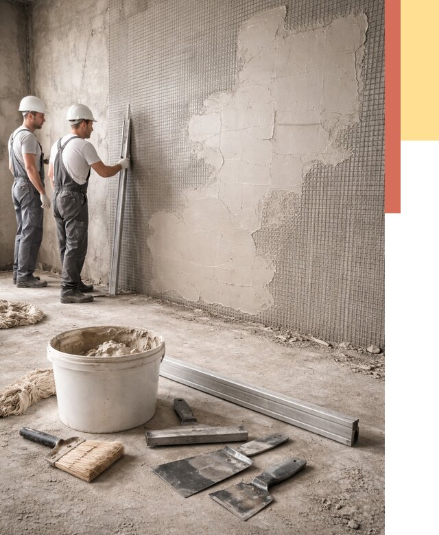 Штукатурка стен по сетке в Королев от 5718 руб./м2 — быстро и недорого | ОТДЕЛОЧНИК-Кор