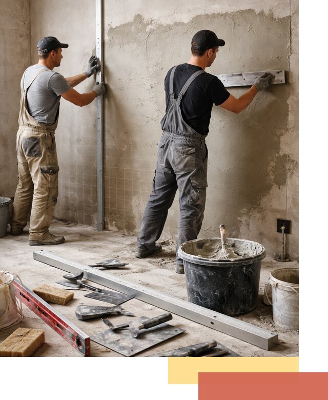 Профессиональная штукатурка стен под плитку в Королев