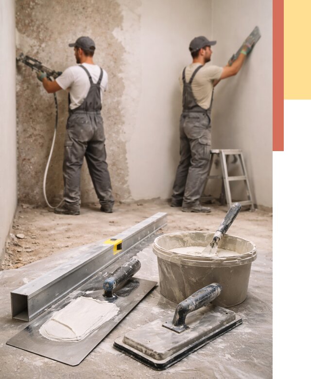 Штукатурка стен под обои в Королев от 4679 руб./м2 — выравнивание под обои | ОТДЕЛОЧНИК-Кор