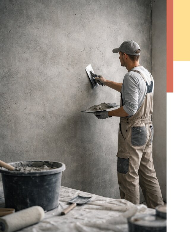 Декоративная штукатурка под бетон в Королев от 2599 руб./м² — нанесение под ключ | ОТДЕЛОЧНИК-Кор