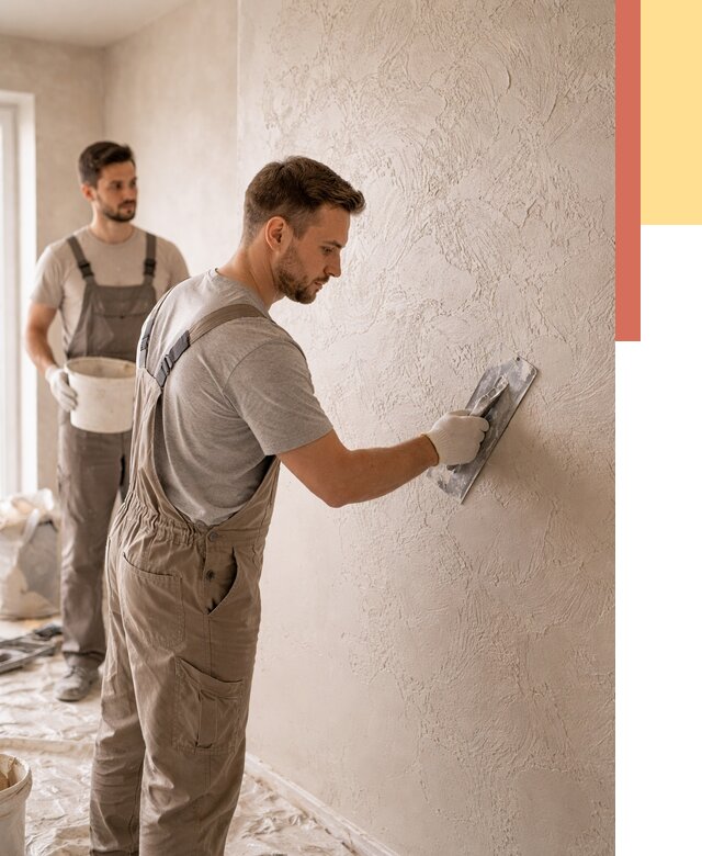 Фактурная штукатурка стен в Королев от 4367 руб./м² — заказать под ключ | ОТДЕЛОЧНИК-Кор