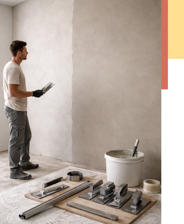 Нанесение микроцемента на стены в Королев от 3327 руб./м2 под ключ | ОТДЕЛОЧНИК-Кор