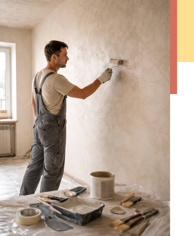 Нанесение лессирующей краски по декоративке в Королев от 1819 руб. | ОТДЕЛОЧНИК-Кор