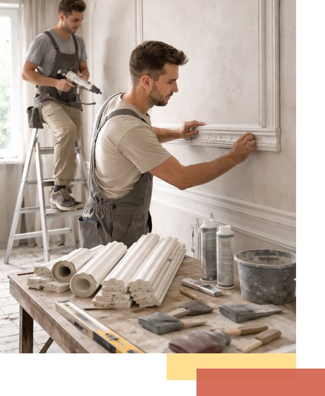 Монтаж лепнины на стены в Королев профессионально и качественно