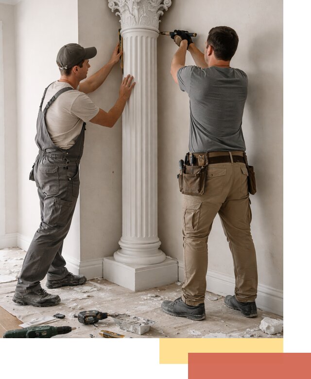 Установка декоративных колонн в Королев под ключ