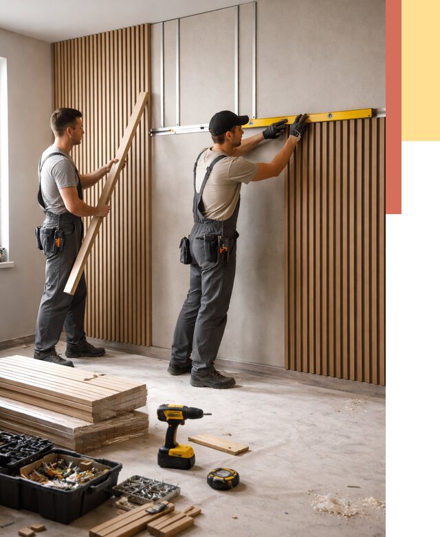 Монтаж реечных панелей на стены в Королев от 1248 руб. — быстро и недорого | ОТДЕЛОЧНИК-Кор