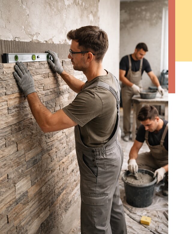 Монтаж искусственного камня в Королев от 4679 руб. под ключ | ОТДЕЛОЧНИК-Кор