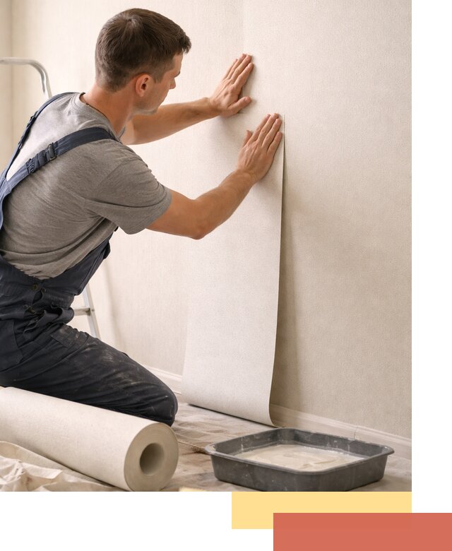 Поклейка флизелиновых обоев в Королев качественно и быстро