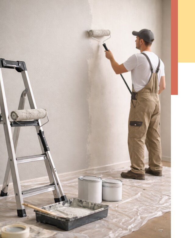 Покраска стен латексной краской в Королев от 4679 руб. за м2 | ОТДЕЛОЧНИК-Кор