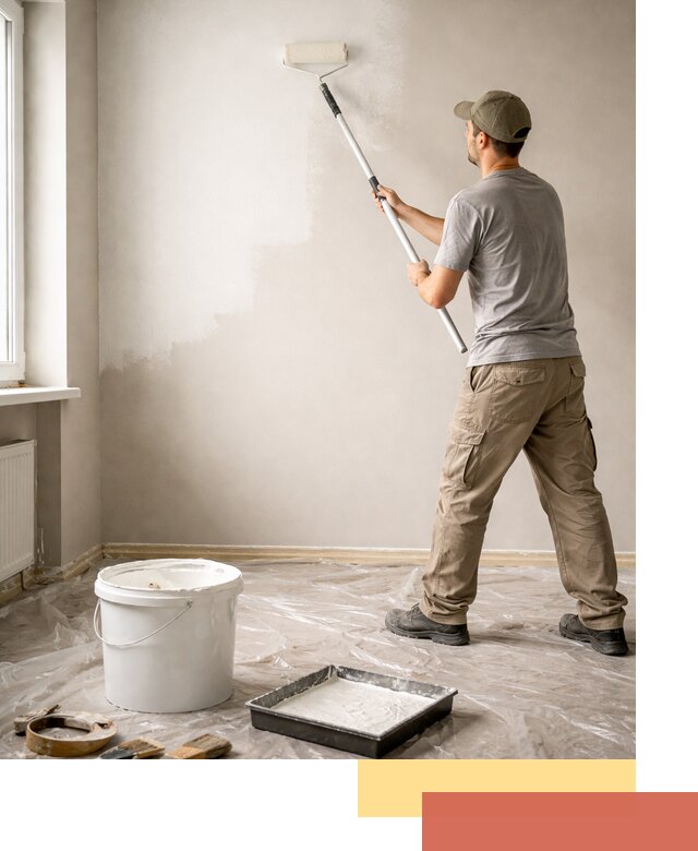 Покраска стен латексной краской в Королев качественно и быстро