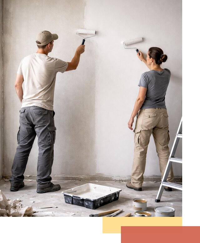 Окраска стен по стеклохолсту в Королев качественно и долговечно