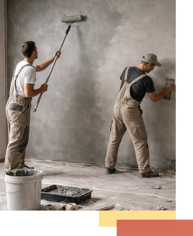 Покраска стен под бетон в Королев профессионально и недорого