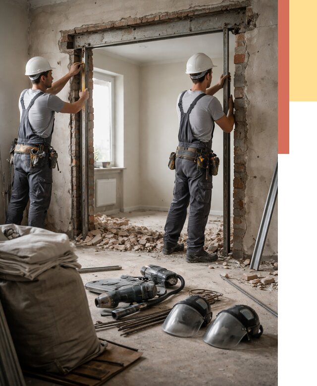 Расширение дверного проема в Королев от 12996 руб. под ключ | ОТДЕЛОЧНИК-Кор