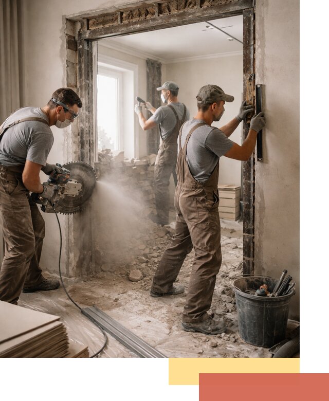 Расширение дверного проема под установку новой двери в Королев