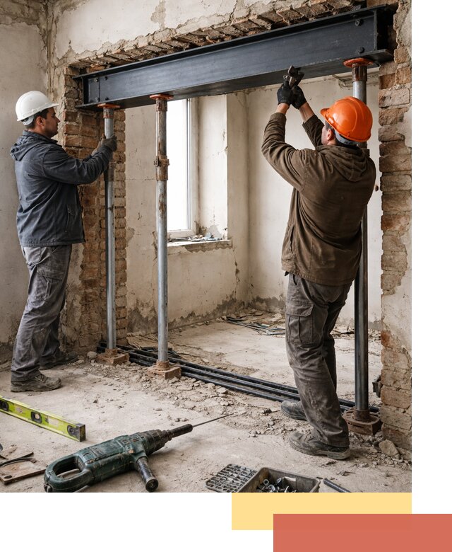 Усиление проема в стене в Королев для расширения и безопасности