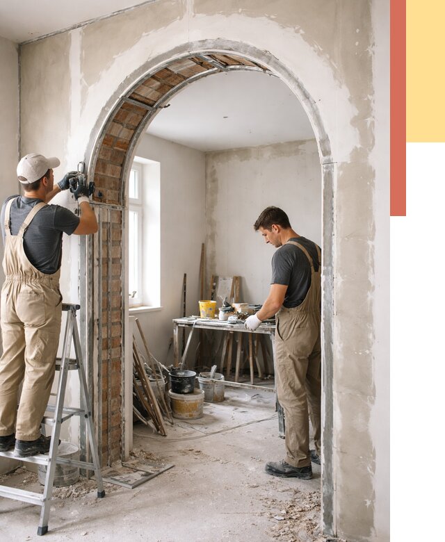 Устройство арочного проема в Королев от 9877 руб. под ключ — быстро и недорого | ОТДЕЛОЧНИК-Кор