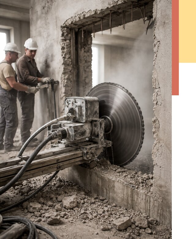 Алмазная резка проемов в Королев от 4679 руб. быстро и недорого | ОТДЕЛОЧНИК-Кор