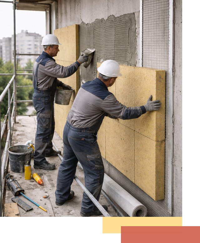 Утепление стен зданий и домов в Королев качественно и надежно
