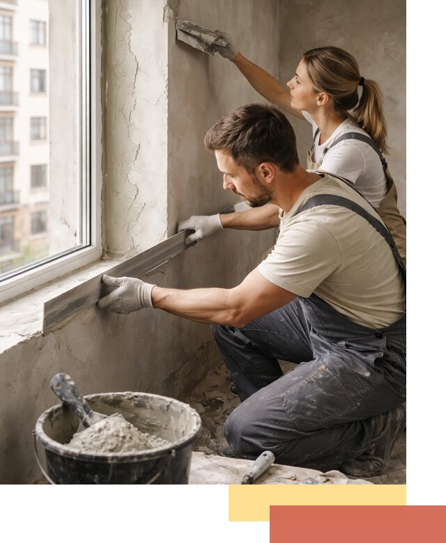 Штукатурка откосов дверей и окон профессионально в Королев