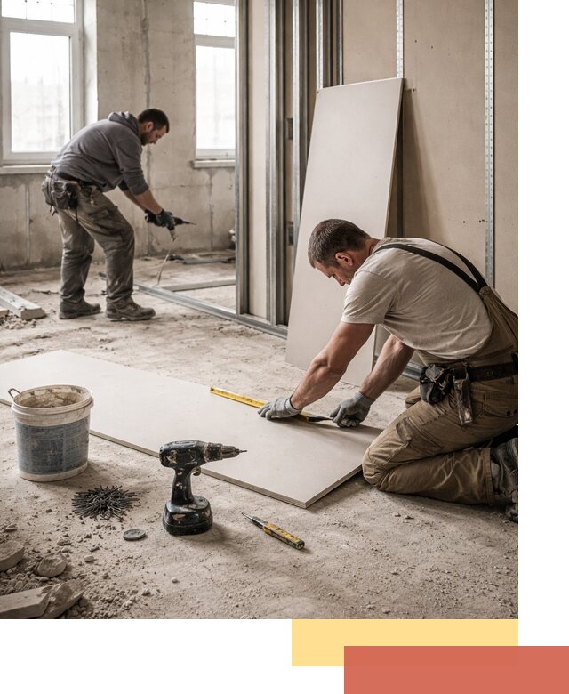 Кладка перегородок из ПГП под ключ в Королев