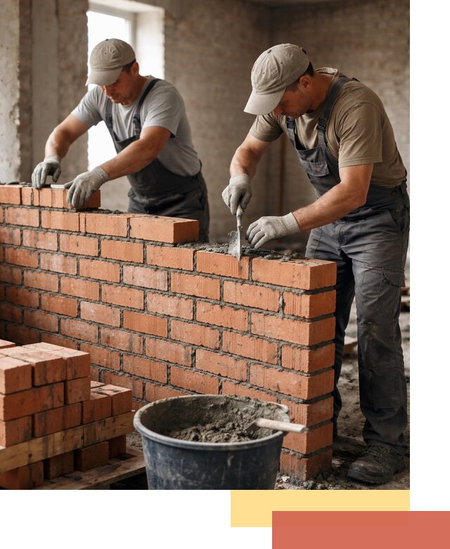 Кладка кирпичных перегородок под ключ в Королев