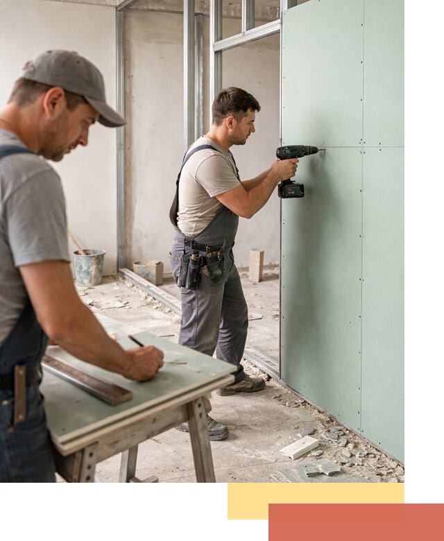 Перегородки из влагостойкого гипсокартона под ключ в Королев