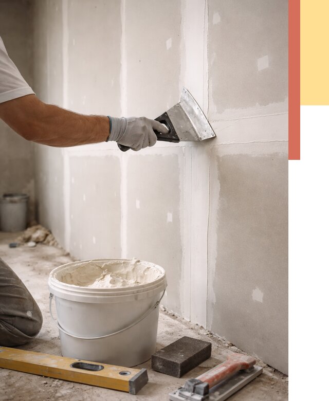 Шпаклевка перегородок из гипсокартона в Королев от 2599 руб. — услуги ОТДЕЛОЧНИК-Кор