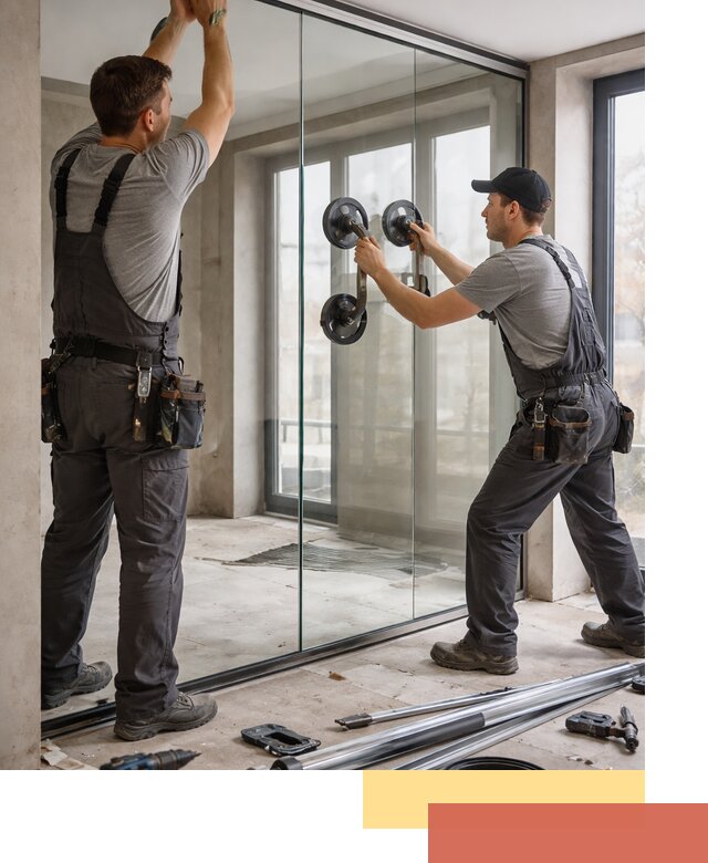 Цельностеклянные перегородки под ключ в Королев