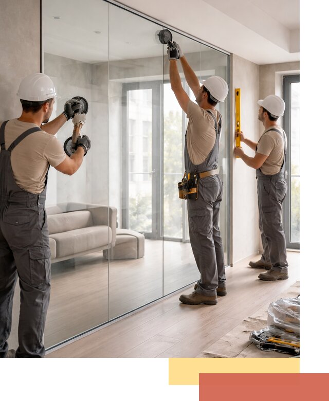 Перегородки из закаленного стекла в Королев для офисов и квартир