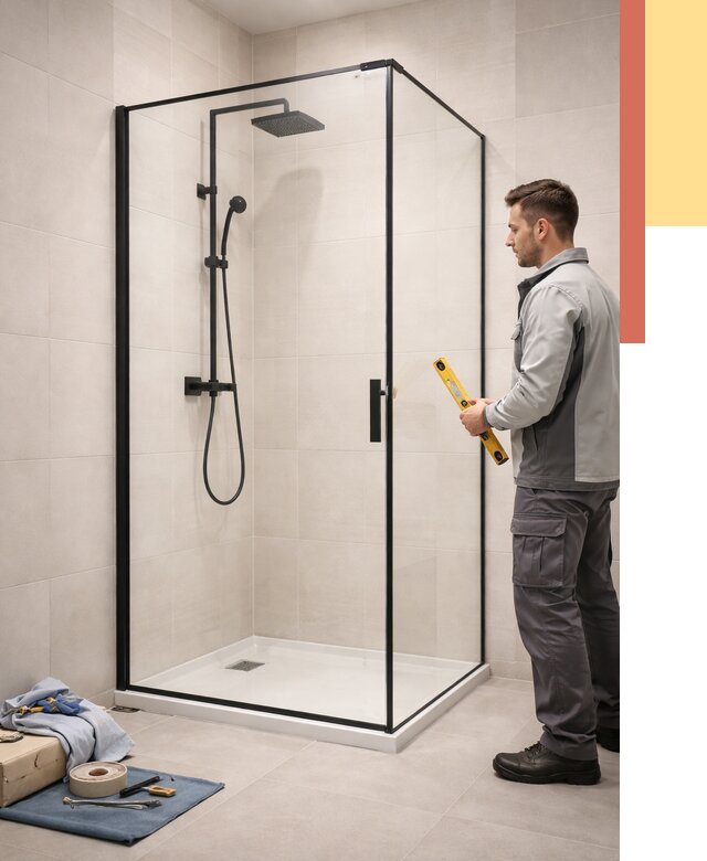 Стеклянные перегородки для душа в Королев от 12996 руб. | Монтаж под ключ — ОТДЕЛОЧНИК-Кор