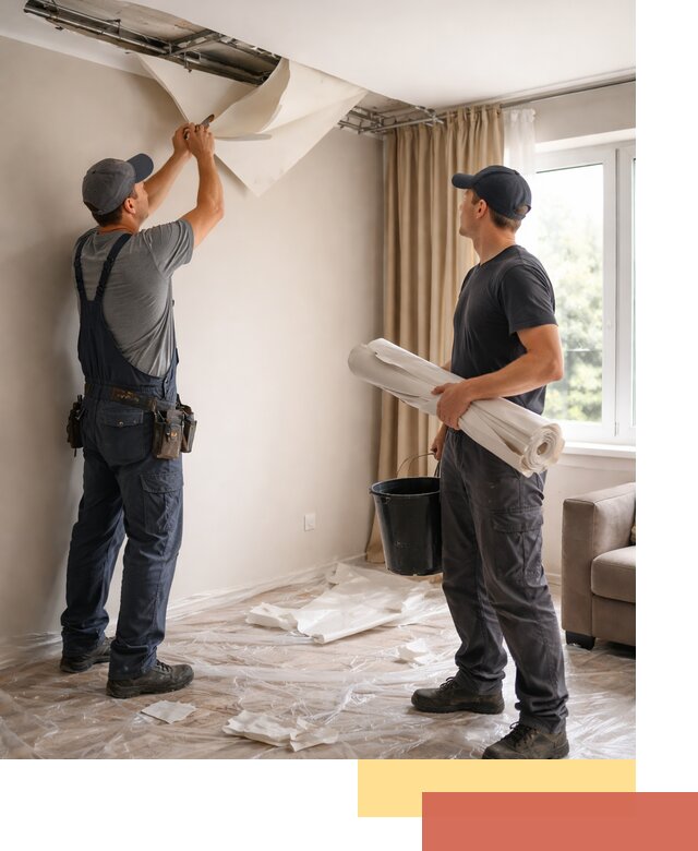 Демонтаж натяжного потолка в Королев быстро и аккуратно