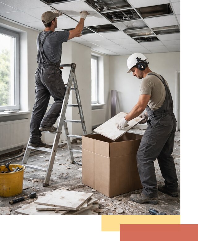 Демонтаж потолочной плитки в Королев быстро и аккуратно