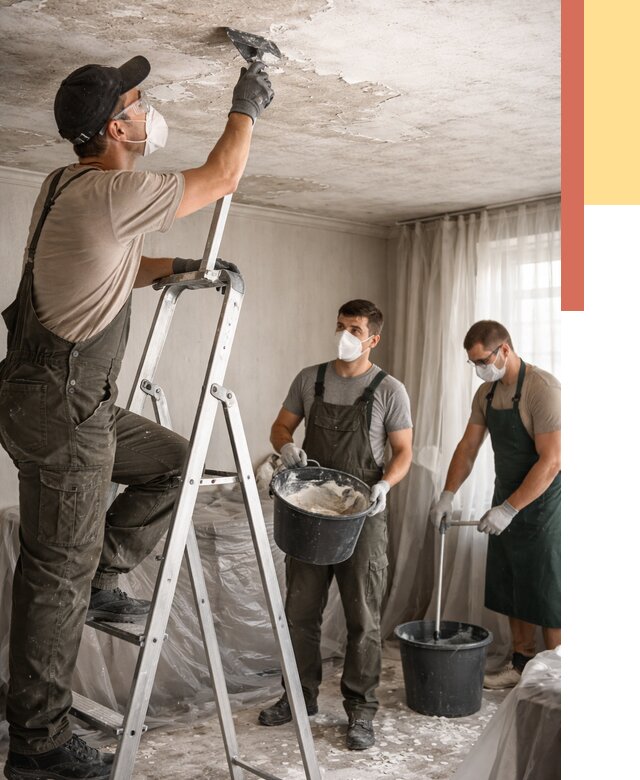 Удаление побелки с потолка в Королев от 2599 руб. быстро и недорого | ОТДЕЛОЧНИК-Кор