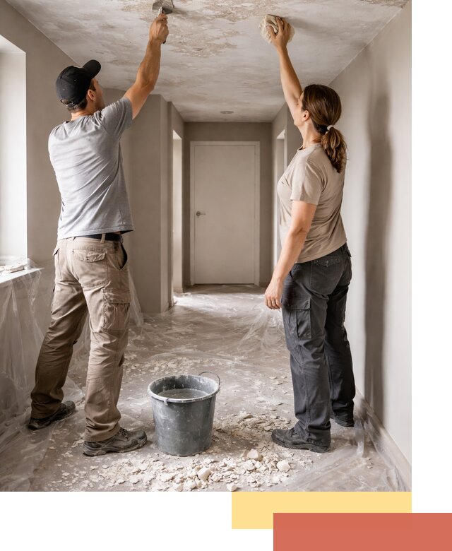 Удаление побелки с потолка в Королев — быстро и аккуратно