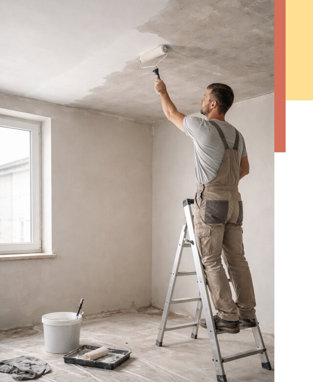 Грунтовка потолка в Королев от 2599 руб. — быстро и недорого | ОТДЕЛОЧНИК-Кор