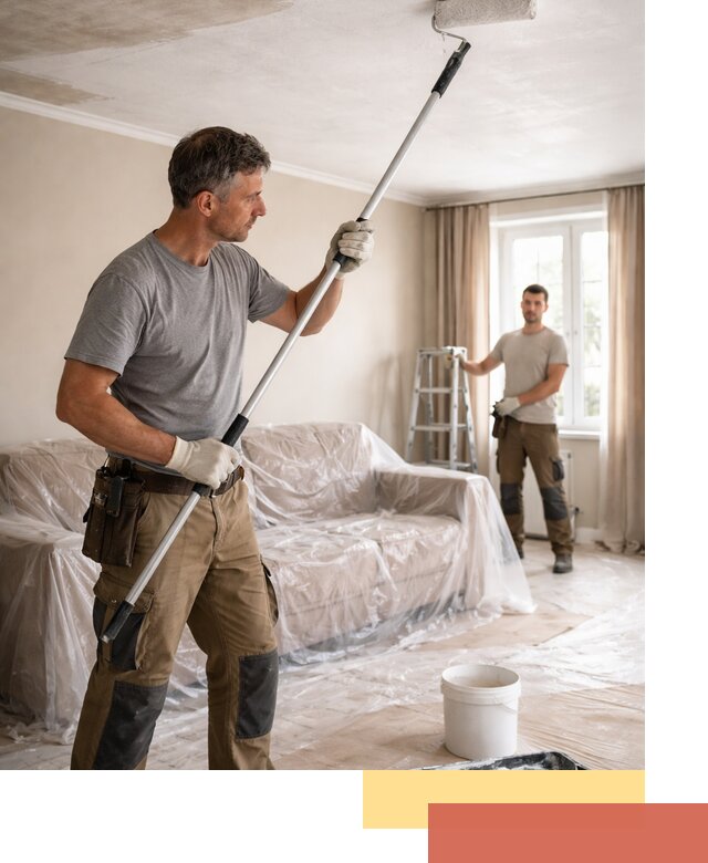 Грунтовка потолка в Королев — подготовка под покраску и отделку