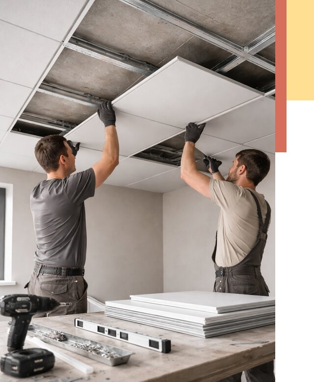 Монтаж кассетного потолка в Королев от 4679 руб/м2 — установка и сборка | ОТДЕЛОЧНИК-Кор