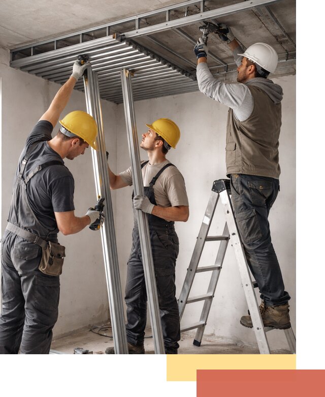 Монтаж реечного потолка под ключ в Королев